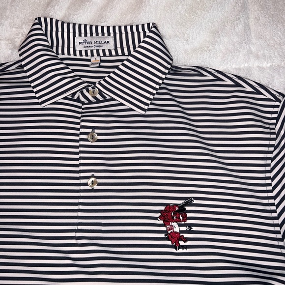 Peter Millar Arkansas Razorback Ribby Summer Performance Polo - Picture 2 of 3